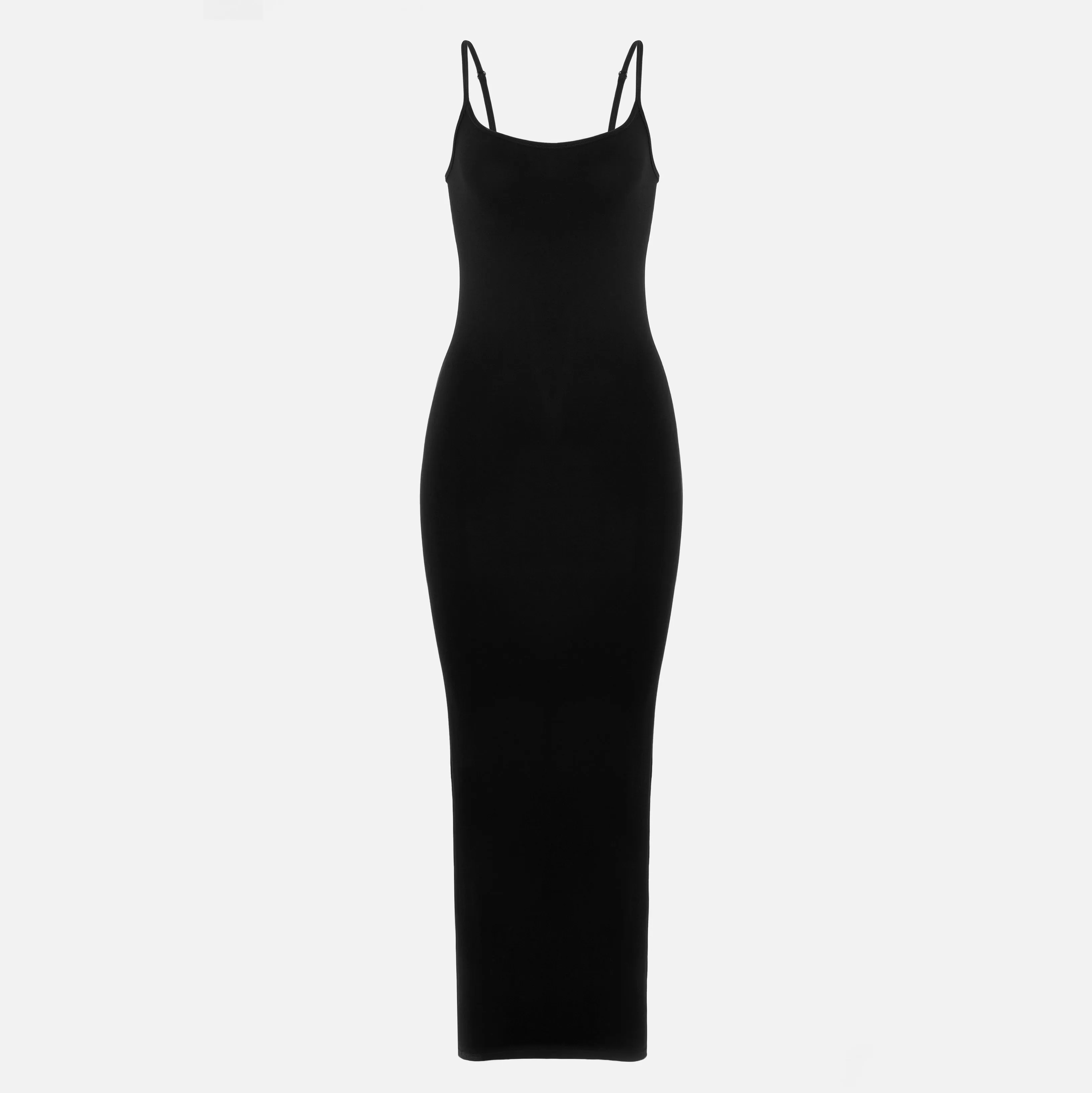 Vestido largo de tirantes delgados Stretch