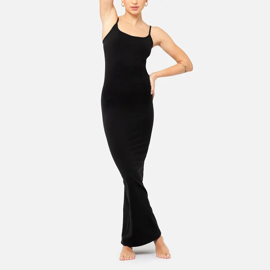 Vestido largo de tirantes delgados Stretch