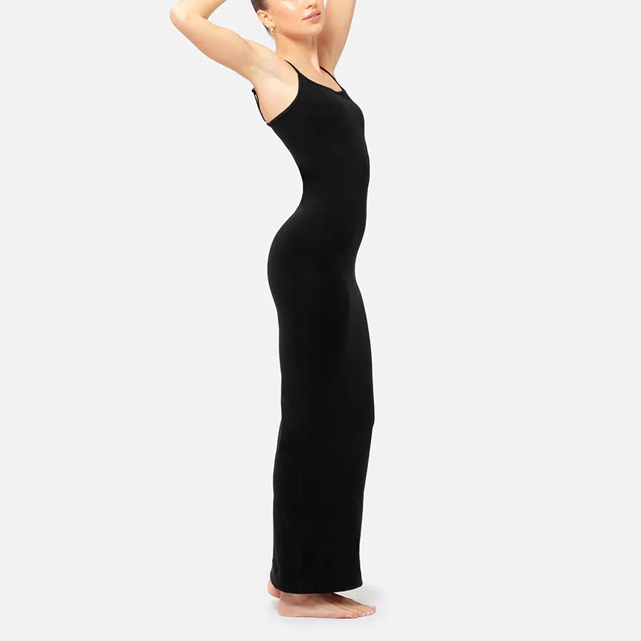 Vestido largo de tirantes delgados Stretch