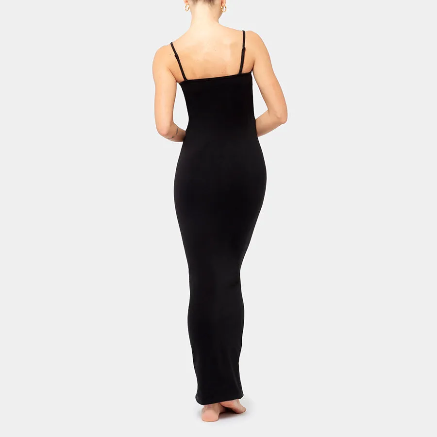 Vestido largo de tirantes delgados Stretch