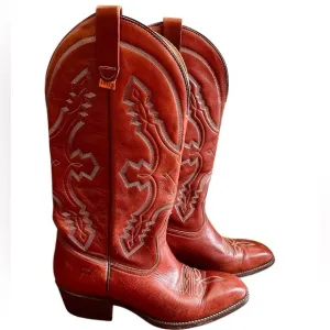 VINTAGE LEVIS ORANGE TAB COWBOY‎ BOOTS-size 8-Men