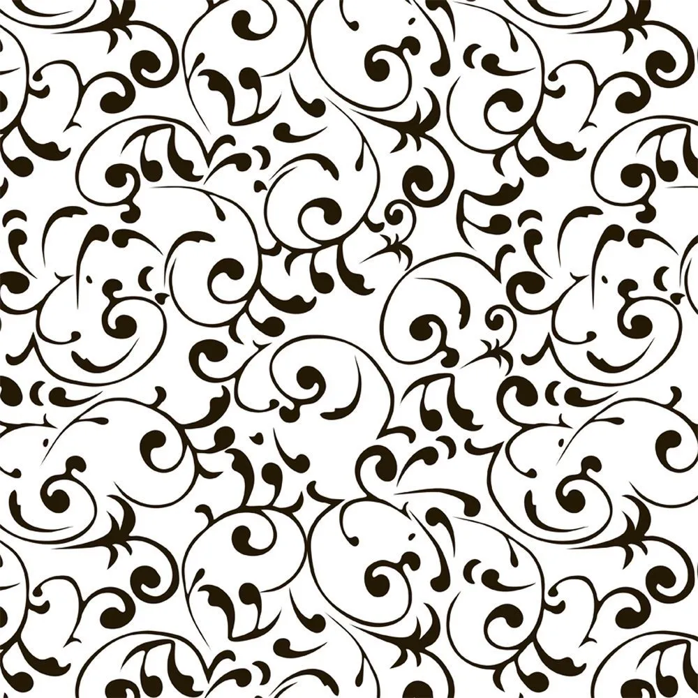 Virtu Black Scroll Contact Paper