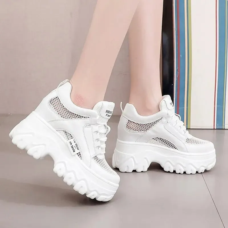 Wedge sneakers shoes for womens