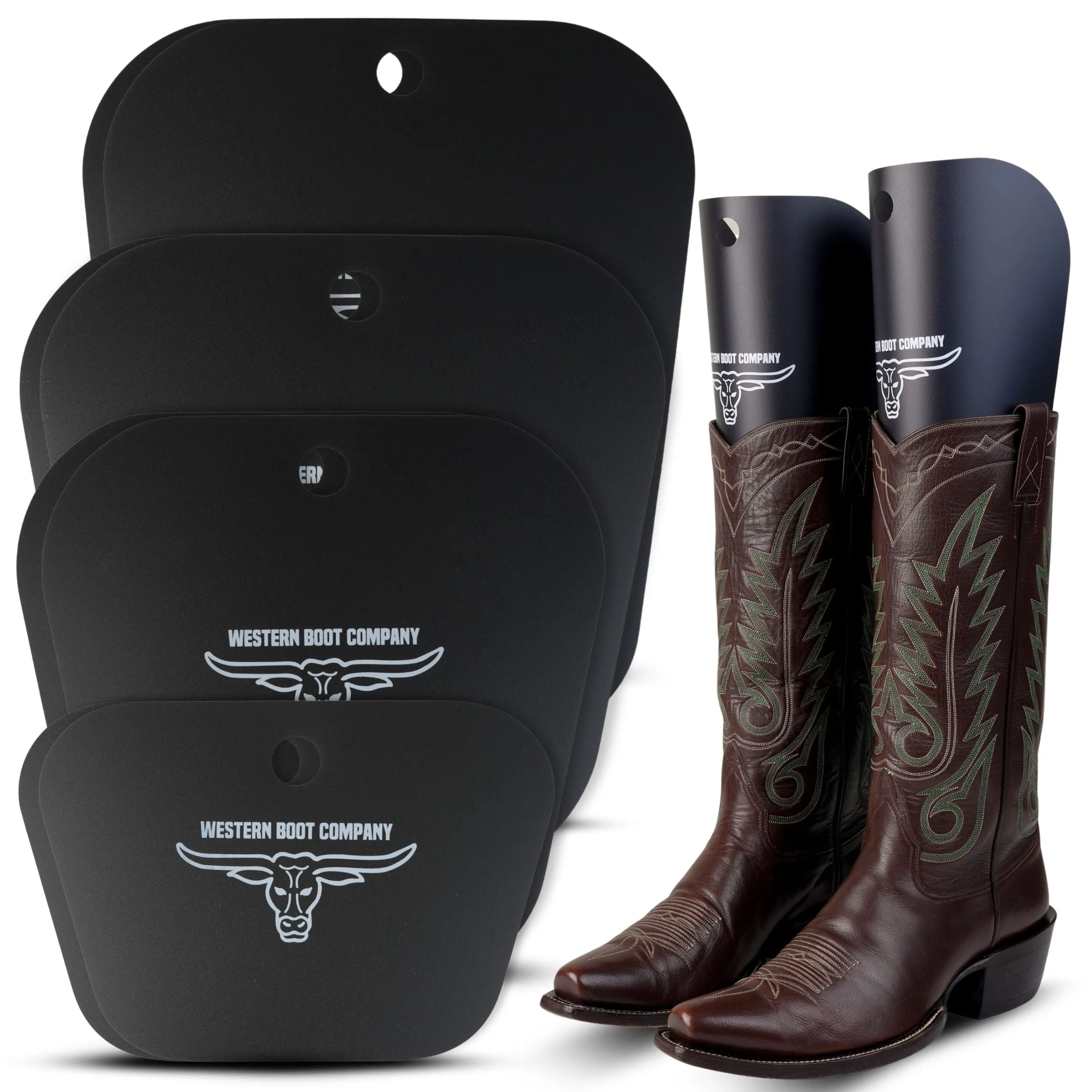Western Boot Company Cowboy Shaft Shapers - 6" 4 PAIR (8 PIECES) SMALL
