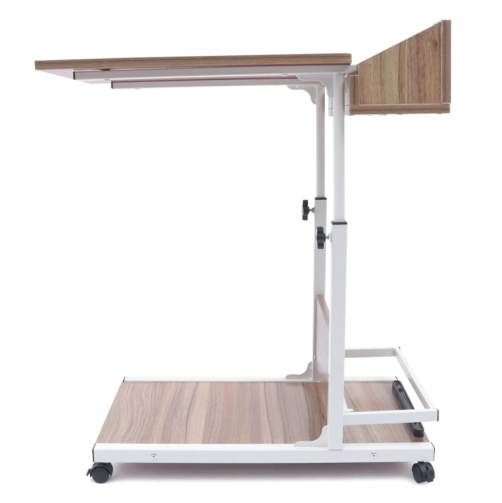Wheeled Height Adjustable Over Bedside Sofa Coffee Work Table