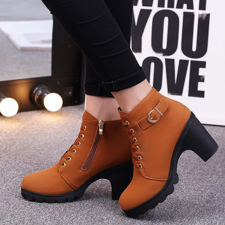 Women Cross strappy booties Martin boots Women