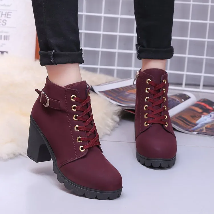 Women Cross strappy booties Martin boots Women