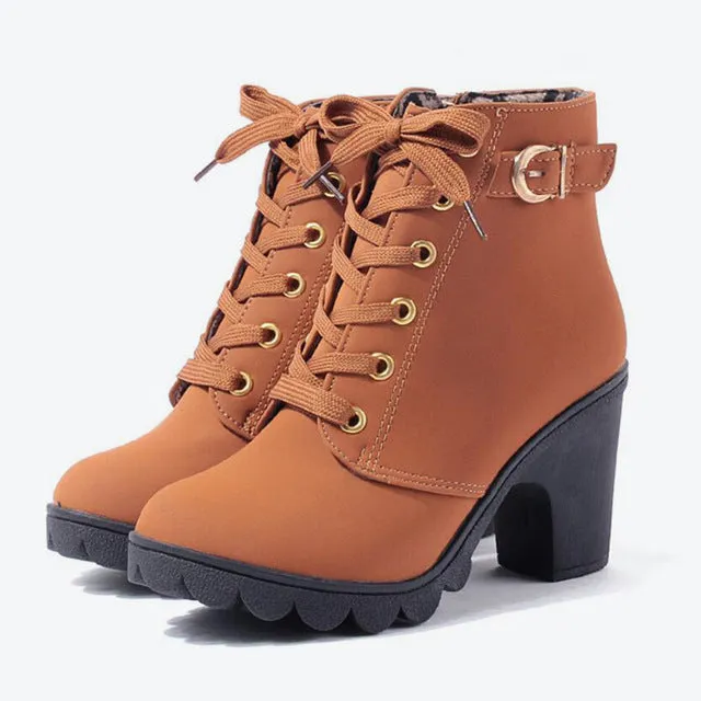 Women Cross strappy booties Martin boots Women